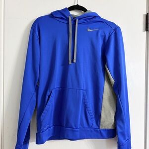 Nike Men's Blue and Gray Pullover Hoodie